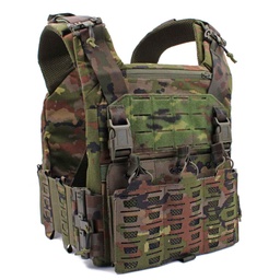 Chaleco modular MK5 sistema MOLLE corte láser porta cargadores M4 placas simuladas de EVA Pixelado Boscoso