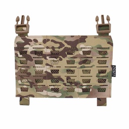 Panel frontal MOLLE corte láser 16 x 25 cm con clip y velcro Multicam