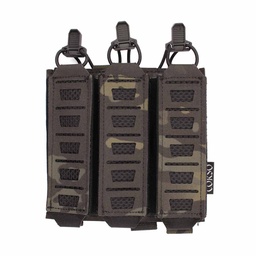 PORTA CARGADORES TRIPLE PARA MP5 MP7 SISTEMA MOLLE CORTE LÁSER POLIÉSTER