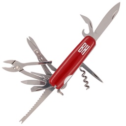 NAVAJA MULTIUSOS 12 HERRAMIENTAS CON FUNDA DE TERCIOPELO ROJO