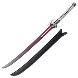 Katana acero al carbono 1095 hoja 71 cm tsuka encordado funda piel sintética longitud total 104 cm