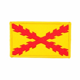 PARCHA BORDADA DE TELA AMARILLO