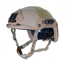Casco marítimo modular en polímero reforzado con raíles velcro montura para visión nocturna y cámara acolchado de espuma EPP ajuste rotatorio Tan
