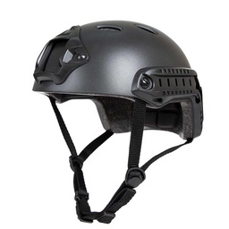 CASCO PJ EN ABS CON RAÍLES Y MONTURA PARA VISIÓN NOCTURNA Y CÁMARA