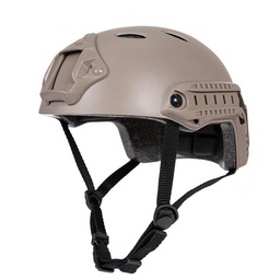 CASCO PJ SIMPLE CON RIELES Y MONTAJE PARA GAFAS DE VISIÓN NOCTURNA Y CÁMARA TAN