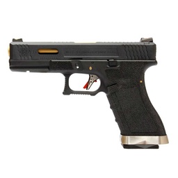 [WE-45-G001WET-1] PISTOLA WE G17 CUSTOM 4.5MM FULL METAL NEGRA