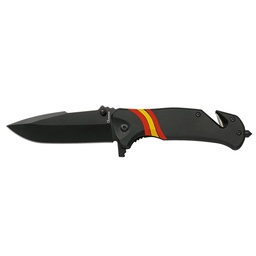 NAVAJA DE SEGURIDAD CON SIERRA HOJA ACERO INOXIDABLE MANGO ALUMINIO FUNDA NYLON