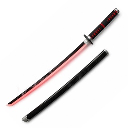 Katana decorativa de madera con iluminación LED