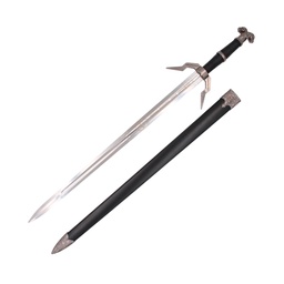 Espada corta de acero inoxidable de 80 cm con vaina de madera