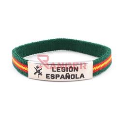 [2108545-LE] PULSERA ESPAÑA ELASTICA CENTRO METALICO LEGION