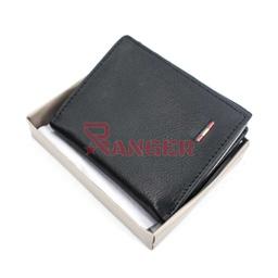 [3015-2] CARTERA PIEL BANDERITA LIBRO ESPAÑA NEGRA