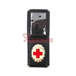 [300190-CR] CARTERA PIEL PLACA CRUZ ROJA
