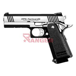 [TM142245] PISTOLA MARUI HI-CAPA DUAL STAINLESS GAS NEGRO-PLATA