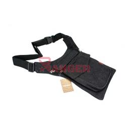 [1159] BOLSO PIERNA HONGU CANVAS COSIDOS CRUZ NEGRO