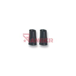 [39019] PUNTA BASTON BARBARIC GOMA REDONDA 2PCS NEGRA