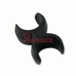 [40319] SOPORTE PARA 2 BASTONES PVC NEGRO