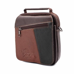 BOLSO CUERO GENUINE TAPA LARGA Marrón