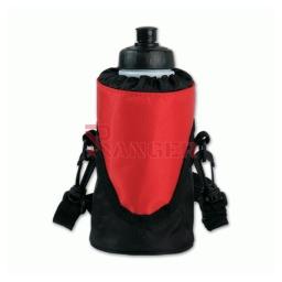 [39011] BOTELLA PVC C/BOLSA ISOTERMICA 0.60L ROJA-NEGRA